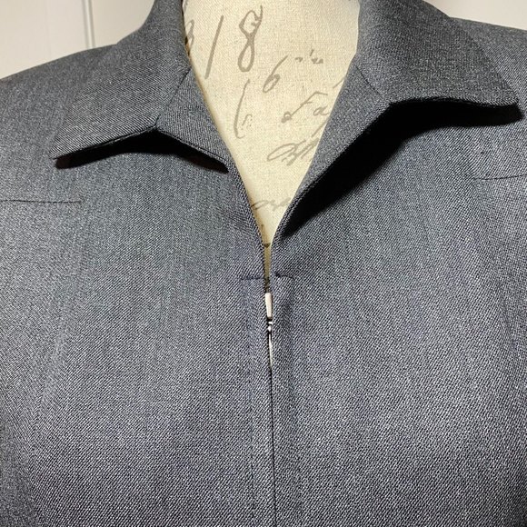 Valerie Stevens Wool Blend Blazer Petites Size 8P Black - Picture 4 of 6